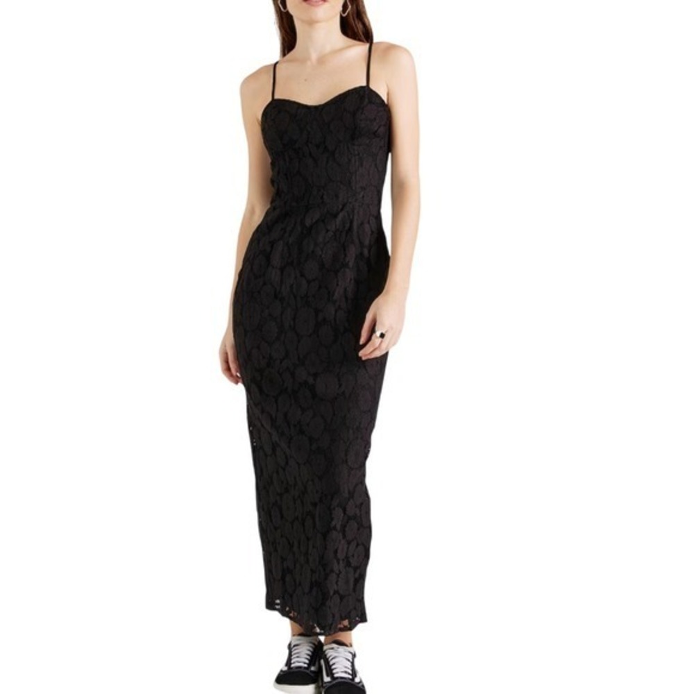 TopShop Women's Size 8 Black Laceโ Sheath Fitted Dress NWT Cocktail LBD Wedding